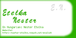 etelka nester business card